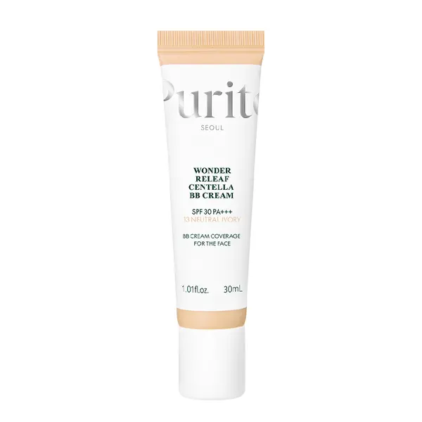 Crema BB multifunctionala cu SPF 30 PA+++, 13 Neutral Ivory, Wonder Releaf Centella, 30 ml, Purito