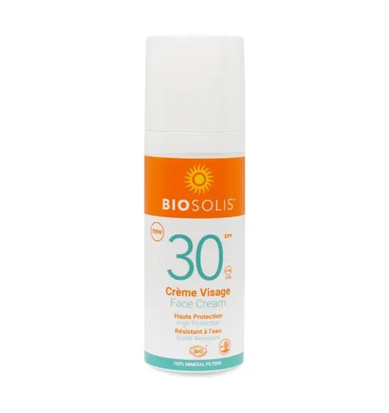 Crema Bio de fata cu protectie solara SPF 30, 50 ml Biosolis
