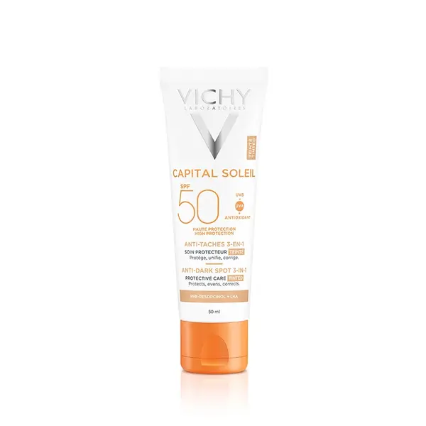 Crema colorata cu protectie solara pentru fata SPF50+ Capital Soleil, 50ml, Vichy