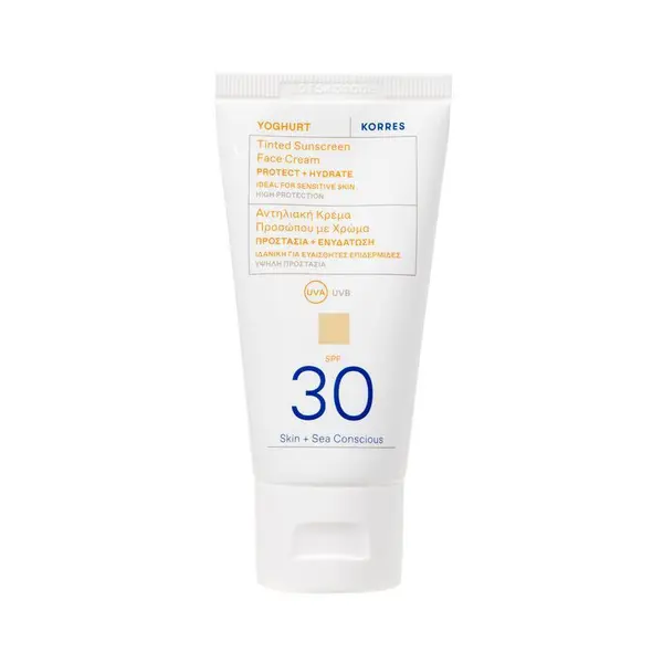 Crema colorata pentru ten cu SPF 30 Yoghurt, 50ml, Korres