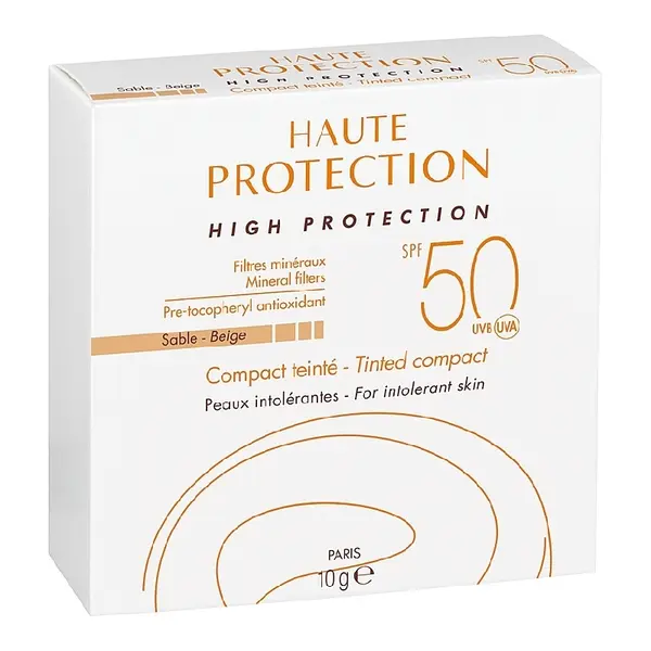 Crema compacta nuantatoare fotoprotectie SPF50, nuanta Sable Beige, 10 g, Avene