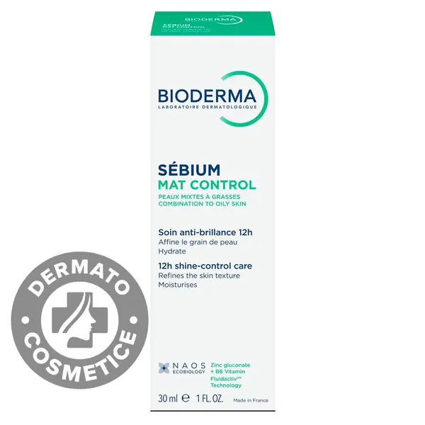 Crema cu efect matifiant Sebium Mat Control, 30ml, Bioderma