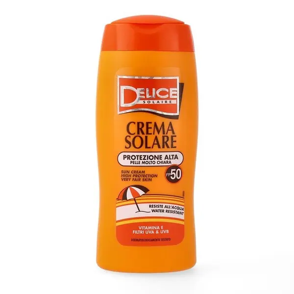 Crema cu Protectie Solara, Delice, SPF 50, cu Vitamina E, 250 ml