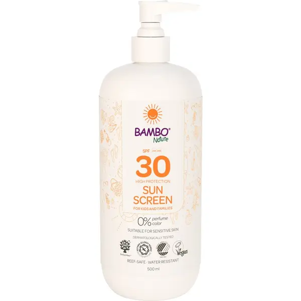Crema cu protectie solara pentru copii SPF 30, 500ml, Bambo Nature