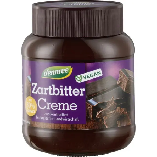 Crema de ciocolata amaruie vegana, eco - 400 g