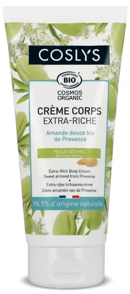 Crema de corp bio hranitoare cu migdale dulci, 200ml, Coslys