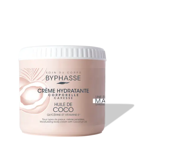 Crema de corp hidratanta cu ulei de cocos, 500ml, Byphasse