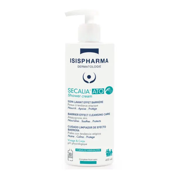 Crema de curatare pentru pielea atopica Secalia ATO Shower cream, 400 ml, IsisPharma