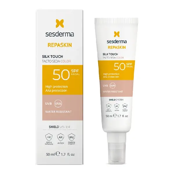 Crema de fata colorata SPF50, Silk Touch Color Repaskin, 50 ml, Sesderma