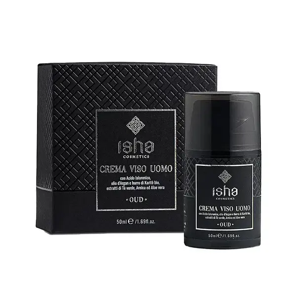 Crema de fata cu acid hialuronic si ulei de argan pentru barbati 50ml Isha