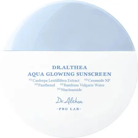 Crema de fata cu protectie solara SPF 50+ PA++++ Aqua Glowing, 45 ml – Dr. Althea
