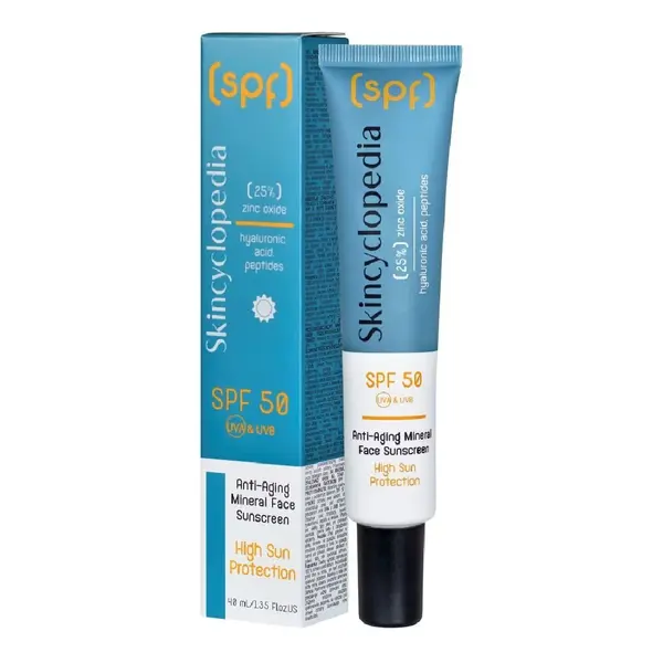 Crema de fata cu SPF50 si actiune anti-aging, 50ml, Skincyclopedia