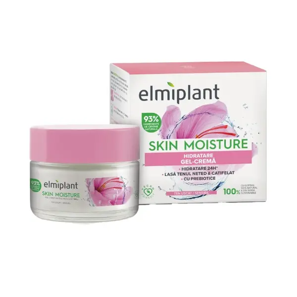 Crema de Fata Hidratanta, Ten Uscat sau Sensibil, Elmiplant 50 ml