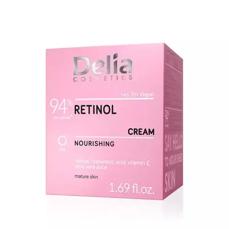 Crema de fata nutritiva cu retinol, 50ml, Delia Cosmetics