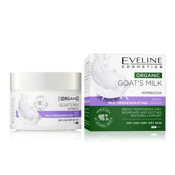 Crema de fata regeneranta cu lapte organic de capra, 50ml, Eveline Cosmetics