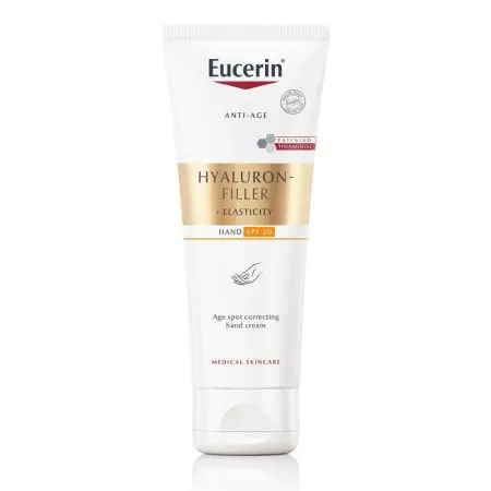 Cremă de mâini corectoare SPF30 Hyaluron-Filler + Elasticity, 75 ml, Eucerin