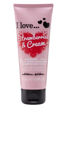 Crema de maini Strawberry Cream, 75ml, I Love Cosmetics