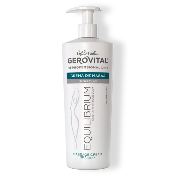 Cremă De Masaj Corporal Sparelax Pentru Relaxarea și ngrijirea Pielii Cu Zantalene, Gerovital H3 Equilibrium, 500 Ml