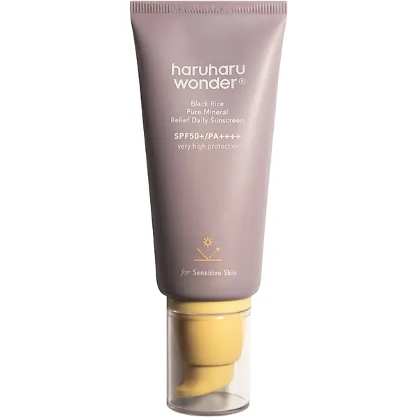 Cremă de protecție solară minerală SPF 50+ pentru față Haruharu Wonder Black Rice, 50 ml