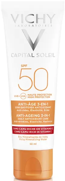 Crema de protecție solară Vichy Capital Soleil Anti-age, SPF50, 50 ml