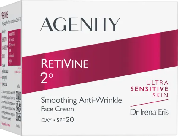 Crema de zi antirid cu efect de netezire RetiVine 2 SPF20, 50ml, Agenity