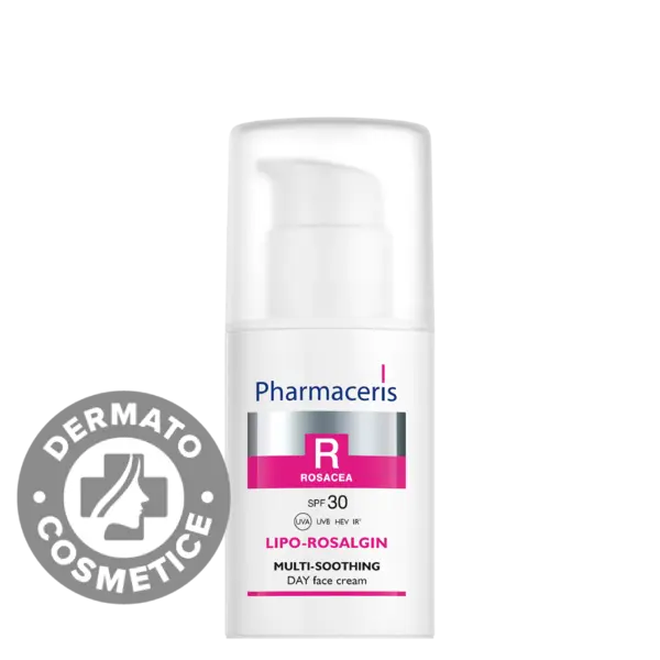 Crema de zi calmanta pentru ten uscat SPF30 Lipo-Rosalgin R, 30ml, Pharmaceris