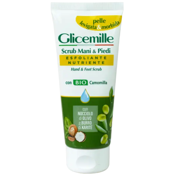 Crema exfolianta cu glicerina si musetel bio pentru maini si picioare, 100ml, Glicemille
