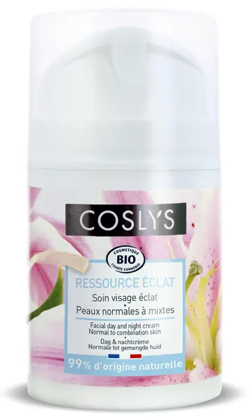 Crema hidratanta bio de zi si noapte pentru ten normal si mixt cu extract de crin, 50ml, Coslys