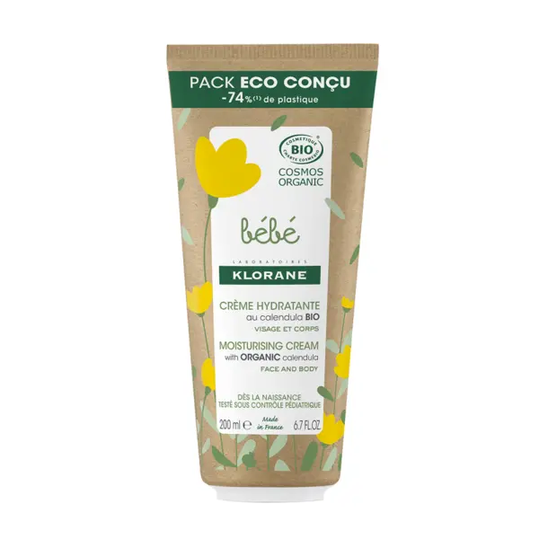 Crema hidratanta bio pentru fata si corp, Klorane Bebe | 200 ml