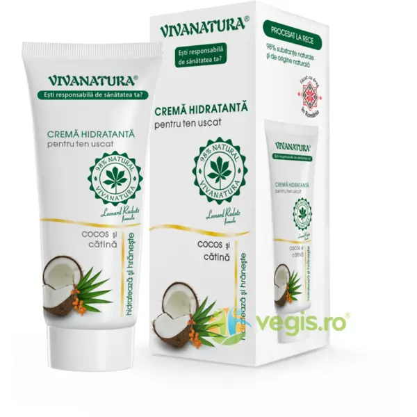 Crema Hidratanta pentru Ten Uscat cu Cocos si Catina 75ml