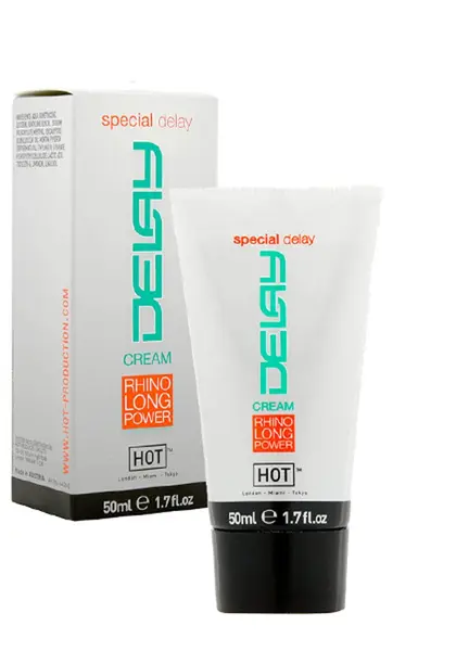 Crema Hot – Delay Rhino Long Power Cream, pentru întârzierea ejaculării, cu efect de răcire, 50 ml