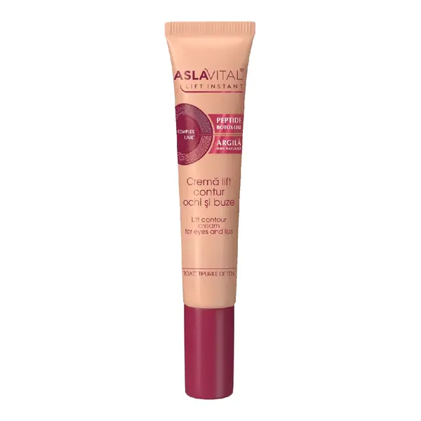Crema lift pentru contur ochil si buze Lift Instant, 15 ml, Aslavital