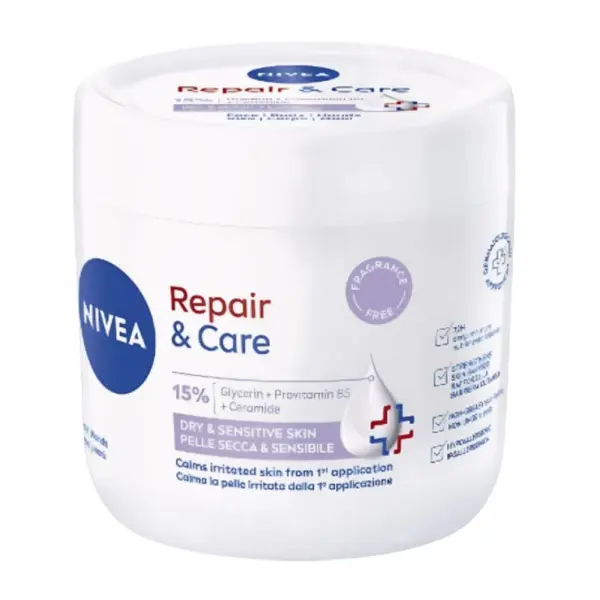 Crema Nivea Repair & Care cu 15% Glicerina si Vitamina E, 400 ml