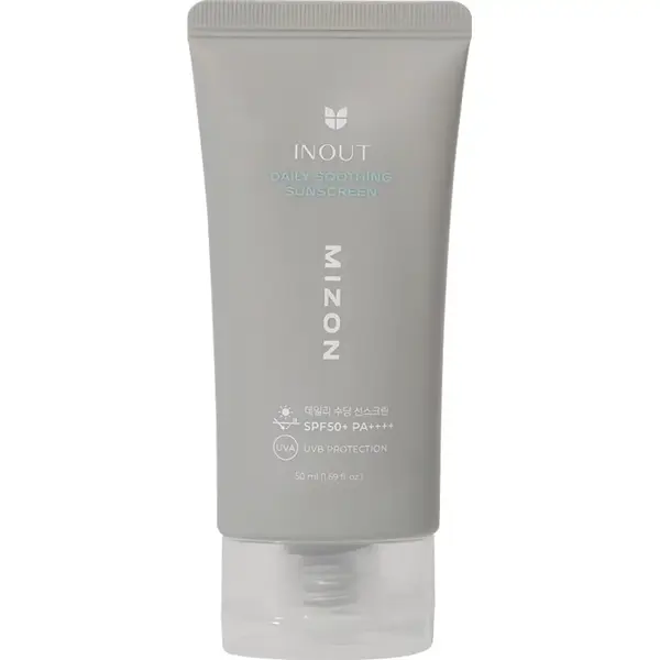 Crema pentru fata cu SPF50+ PA++++ Inout Daily Soothing, 50ml, Mizon
