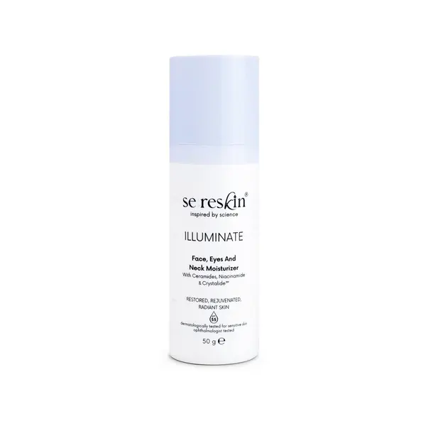Crema pentru fata si gat cu efect iluminator Illuminate, 50 g, Se:Reskin