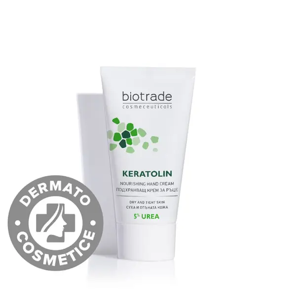 Crema pentru maini cu 5% uree Keratolin Hands, 50ml, Biotrade
