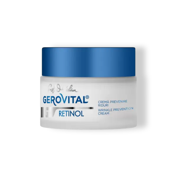 Cremă Prevenire Riduri 2% Retinol Pentru Ten Normal-matur Protecție Antirid și Regenerare Celulară, Gerovital H3 Retinol, 50 Ml