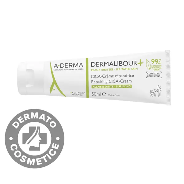 Crema reparatoare pentru piele iritata Dermalibour + Cica, 50ml, A-Derma