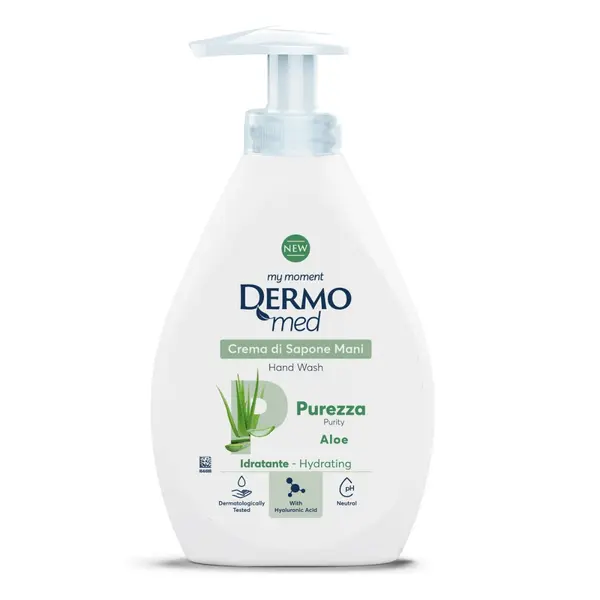 Crema sapun Aloe cu dispenser Puritate, 600ml, Dermomed
