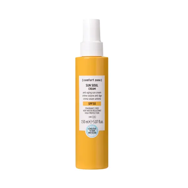 Crema solara anti-age cu rezistenta la apa Comfort Zone Sun Soul Cream SPF 30 150ml