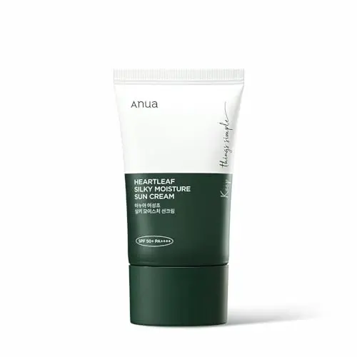 Crema solară SPF Heartleaf Silky Moisture, Anua, 50ml
