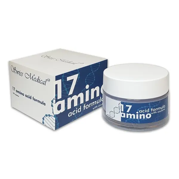Crema, Swiss Medical, Azulene, Efect Anti-Imbatranire, Regenerant, Antoxidant, 17 Aminoacizi, Borcan 50ml