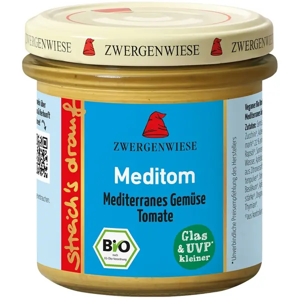 Crema tartinabila cu cu legume mediteraneene si rosii fara gluten, eco - 135 g