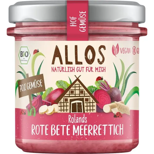 Crema tartinabila de sfecla rosie si hrean fara gluten, eco - 135 g