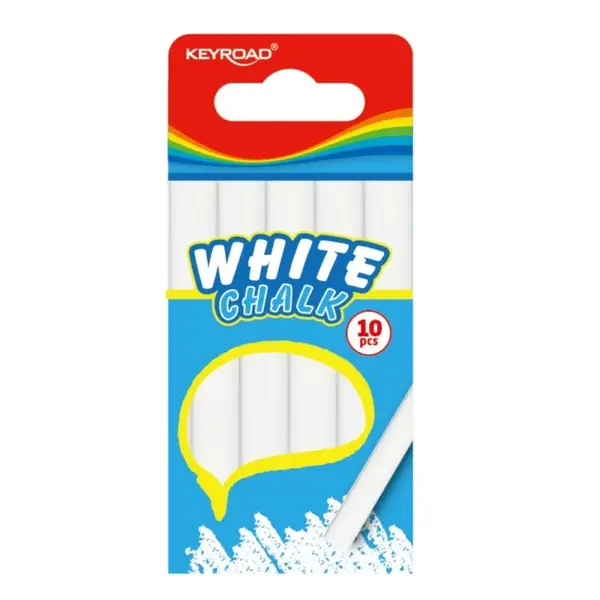 Creta alba pentru tabla Keyroad, set 10 bucati