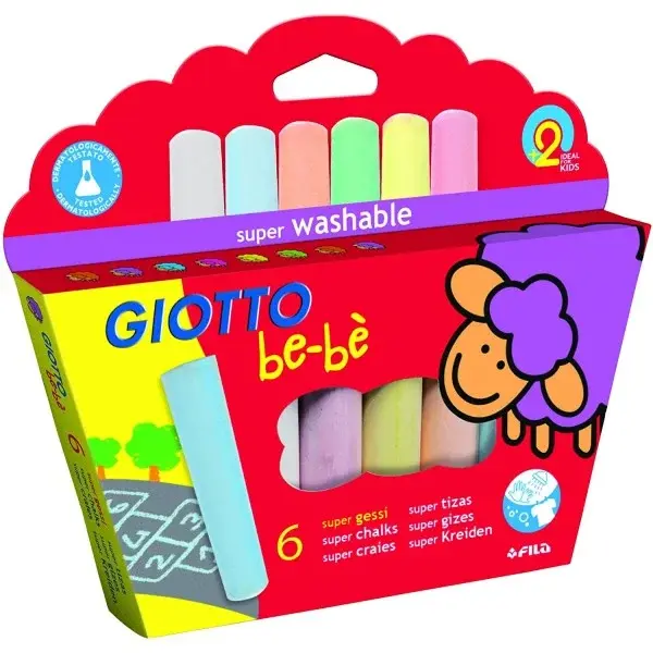 Creta colorata Giotto bebe,+2 ani, 6 bucati set