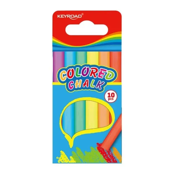 Creta colorata Keyroad, 5 culori, set 10 bucati