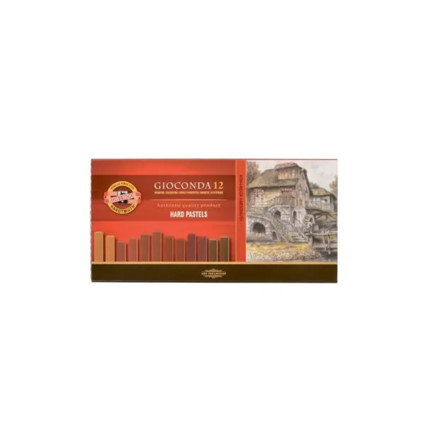 Creta uleioasa patrata, 12buc/set, Gioconda, Art Collection Koh-I-Noor, maro