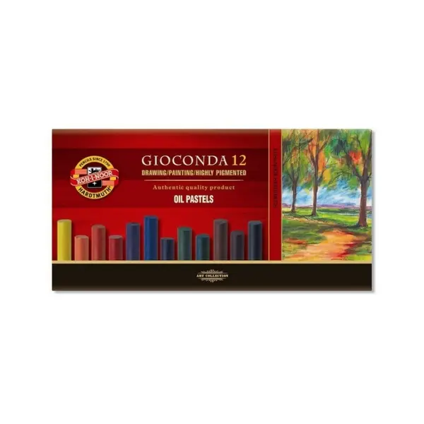 Creta uleioasa rotunda, 12buc/set, Gioconda, Art Collection Koh-I-Noor