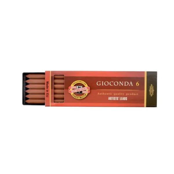 Creta uscata patrata, 6buc/set, sepia rosu, Gioconda Koh-I-Noor